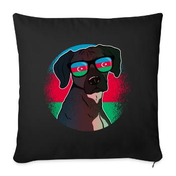 Azerbaijan - Sofa pillowcase 17,3'' x 17,3'' (45 x 45 cm) - black - Front