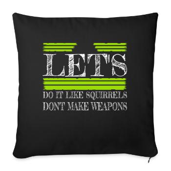 Anti Guerre, Hippie, Flower Power, Bonne Paix Pour Paris - Housse de coussin décorative 45 x 45 cm - noir - Devant