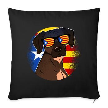 Catalogne - Housse de coussin décorative 45 x 45 cm - noir - Devant