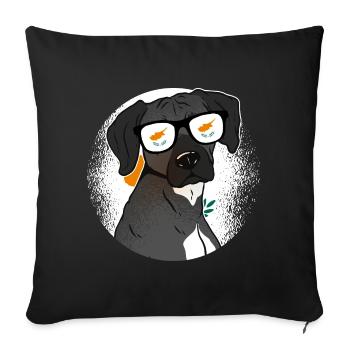 Chypre - Housse de coussin décorative 45 x 45 cm - noir - Devant