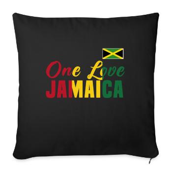 One Love Jamaica - Sofa pillowcase 17,3'' x 17,3'' (45 x 45 cm) - black - Front