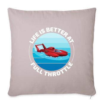 Full Throttle Fun: Hydroplane Racing Laughs - Sofa pillowcase 17,3'' x 17,3'' (45 x 45 cm) - light taupe - Front