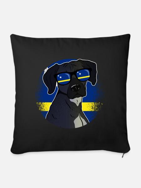 Curaçao - Sofakissenbezug 45 x 45 cm - Schwarz