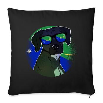 Christmas Island - Sofa pillowcase 17,3'' x 17,3'' (45 x 45 cm) - black - Front