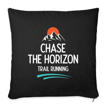 Trail Running - Chase The Horizon - Sofa pillowcase 17,3'' x 17,3'' (45 x 45 cm) - black - Front