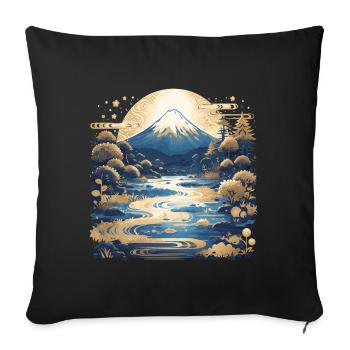 Mount Fuji - Sofa pillowcase 17,3'' x 17,3'' (45 x 45 cm) - black - Front