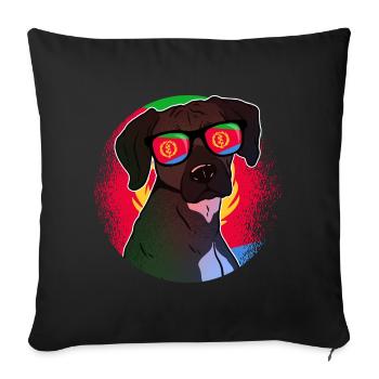 Eritrea - Sofa pillowcase 17,3'' x 17,3'' (45 x 45 cm) - black - Front