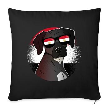 Egypt - Sofa pillowcase 17,3'' x 17,3'' (45 x 45 cm) - black - Front