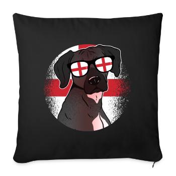 England - Sofa pillowcase 17,3'' x 17,3'' (45 x 45 cm) - black - Front