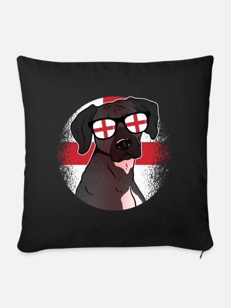England - Sofakissenbezug 45 x 45 cm - Schwarz