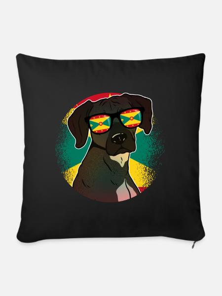 Grenada - Sofakissenbezug 45 x 45 cm - Schwarz