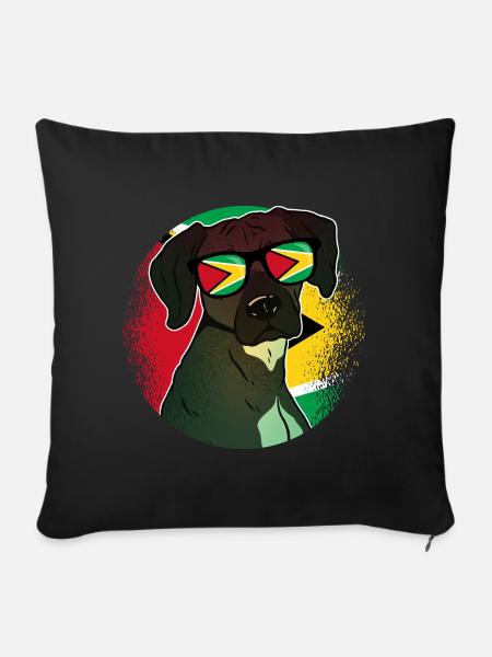 Guyana - Sofakissenbezug 45 x 45 cm - Schwarz