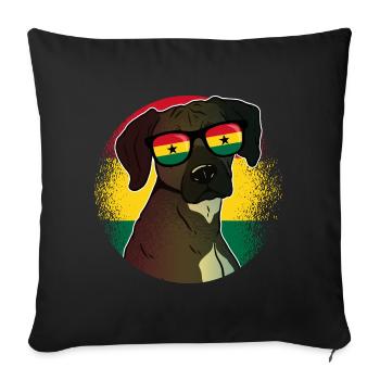 Ghana - Housse de coussin décorative 45 x 45 cm - noir - Devant