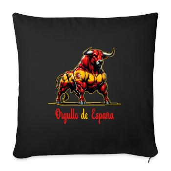 Der Stolz Spaniens Flagge Design - Sofakissenbezug 45 x 45 cm - Schwarz - Vorne