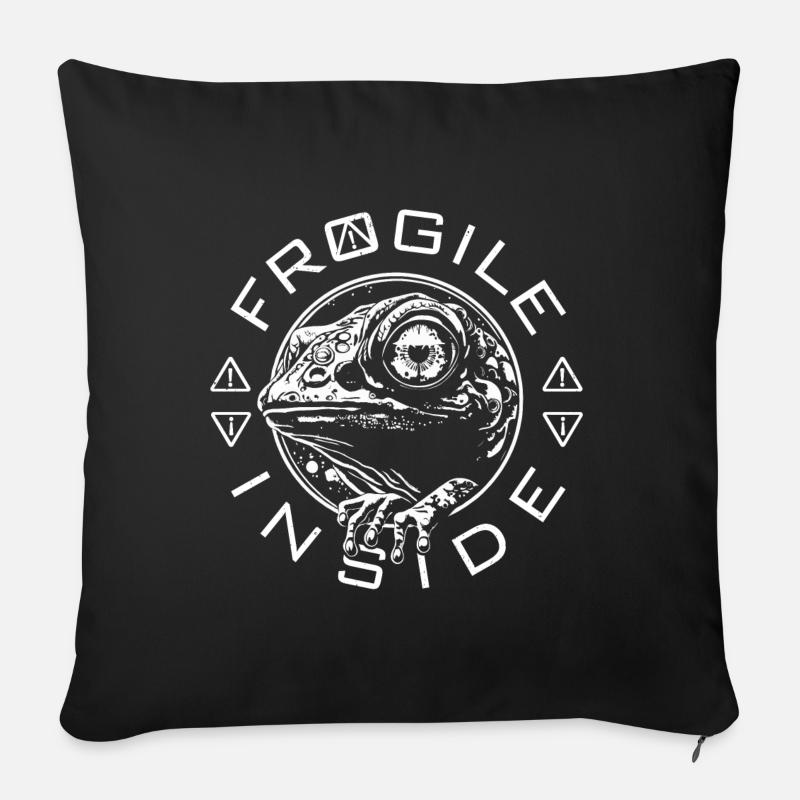 Frogile Inside - Sofakissenbezug 45 x 45 cm - Schwarz