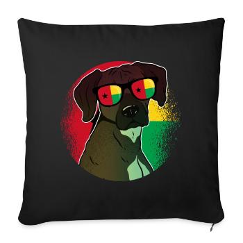 Guinea Bissau - Sofa pillowcase 17,3'' x 17,3'' (45 x 45 cm) - black - Front