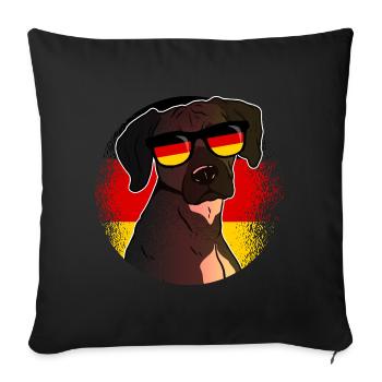 Germany - Sofa pillowcase 17,3'' x 17,3'' (45 x 45 cm) - black - Front