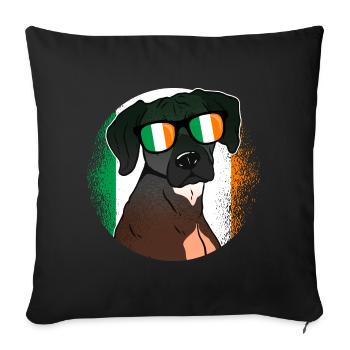Ireland - Sofa pillowcase 17,3'' x 17,3'' (45 x 45 cm) - black - Front