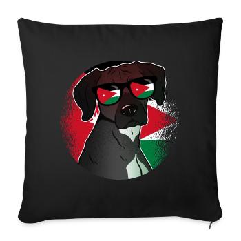 Jordanie - Housse de coussin décorative 45 x 45 cm - noir - Devant