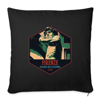 Detail Statue of David, Florence, Italy - Sofa pillowcase 17,3'' x 17,3'' (45 x 45 cm) - black - Front