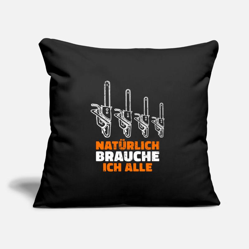 Bûcheron bois déclaration sciure sciure Woodland Housse de coussin décorative 45 x 45 cm