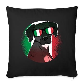 Italie - Housse de coussin décorative 45 x 45 cm - noir - Devant