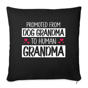 Promoted To Grandma New Grandma Funny Grandma - Sofa pillowcase 17,3'' x 17,3'' (45 x 45 cm) - black - Front