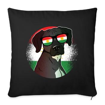 Kurdistan - Sofa pillowcase 17,3'' x 17,3'' (45 x 45 cm) - black - Front