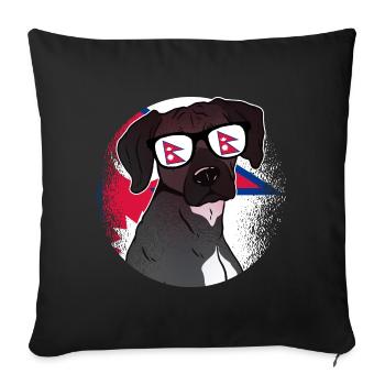 Nepal - Sofa pillowcase 17,3'' x 17,3'' (45 x 45 cm) - black - Front