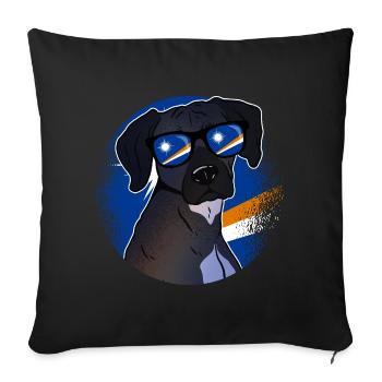 Marshall Islands - Sofa pillowcase 17,3'' x 17,3'' (45 x 45 cm) - black - Front