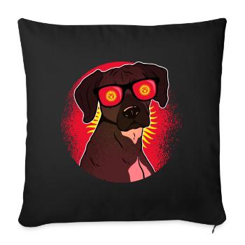 Kyrgyzstan - Sofa pillowcase 17,3'' x 17,3'' (45 x 45 cm) - black - Front