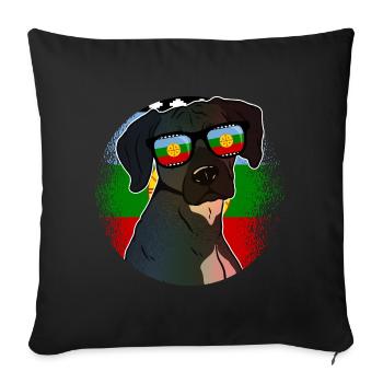 Mapuche - Sofakissenbezug 45 x 45 cm - Schwarz - Vorne