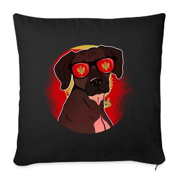 Montenegro - Sofa pillowcase 17,3'' x 17,3'' (45 x 45 cm) - black - Front