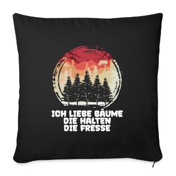 Forester Tree Forestry Statement Woodwork Lumberjack - Sofa pillowcase 17,3'' x 17,3'' (45 x 45 cm) - black - Front
