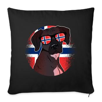 Norway - Sofa pillowcase 17,3'' x 17,3'' (45 x 45 cm) - black - Front