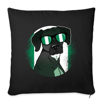 Nigéria - Housse de coussin décorative 45 x 45 cm - noir - Devant