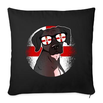 Irlande du Nord - Housse de coussin décorative 45 x 45 cm - noir - Devant