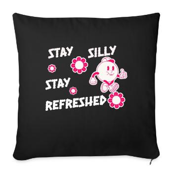 Sipping Fun Playful Happy Celebrate Cute Cheerful - Sofakissenbezug 45 x 45 cm - Schwarz - Vorne