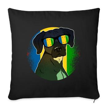 Ogoni - Housse de coussin décorative 45 x 45 cm - noir - Devant