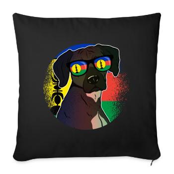 Neukaledonien - Sofakissenbezug 45 x 45 cm - Schwarz - Vorne