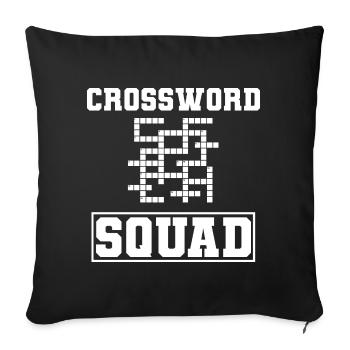 Lustige Kreuzworträtsel Enigmatolgist - Sofakissenbezug 45 x 45 cm - Schwarz - Vorne