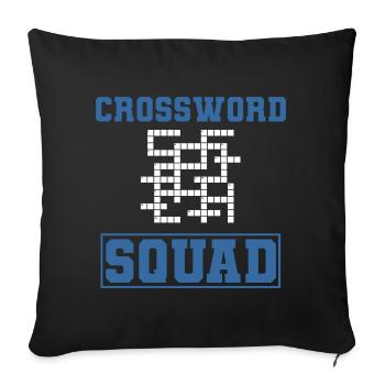 Lustige Kreuzworträtsel Enigmatolgist - Sofakissenbezug 45 x 45 cm - Schwarz - Vorne
