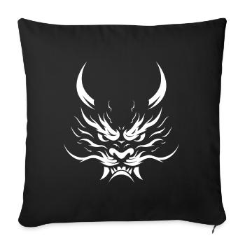 Oni, démon Japonais - Housse de coussin décorative 45 x 45 cm - noir - Devant