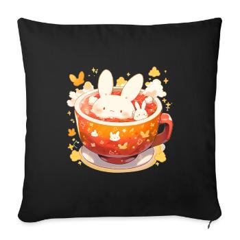 Art Café - Cuteness 01 - Sofa pillowcase 17,3'' x 17,3'' (45 x 45 cm) - black - Front