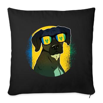 Saint Vincent and the Grenadines - Sofa pillowcase 17,3'' x 17,3'' (45 x 45 cm) - black - Front