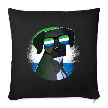 Sierra Leone - Sofa pillowcase 17,3'' x 17,3'' (45 x 45 cm) - black - Front