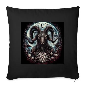 Ziegenbock - Sofakissenbezug 45 x 45 cm - Schwarz - Vorne