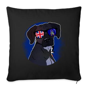 Géorgie du Sud et les îles Sandwich du Sud - Housse de coussin décorative 45 x 45 cm - noir - Devant