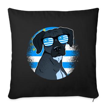 Sud Cameroun - Housse de coussin décorative 45 x 45 cm - noir - Devant