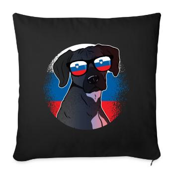 Slowenien - Sofakissenbezug 45 x 45 cm - Schwarz - Vorne